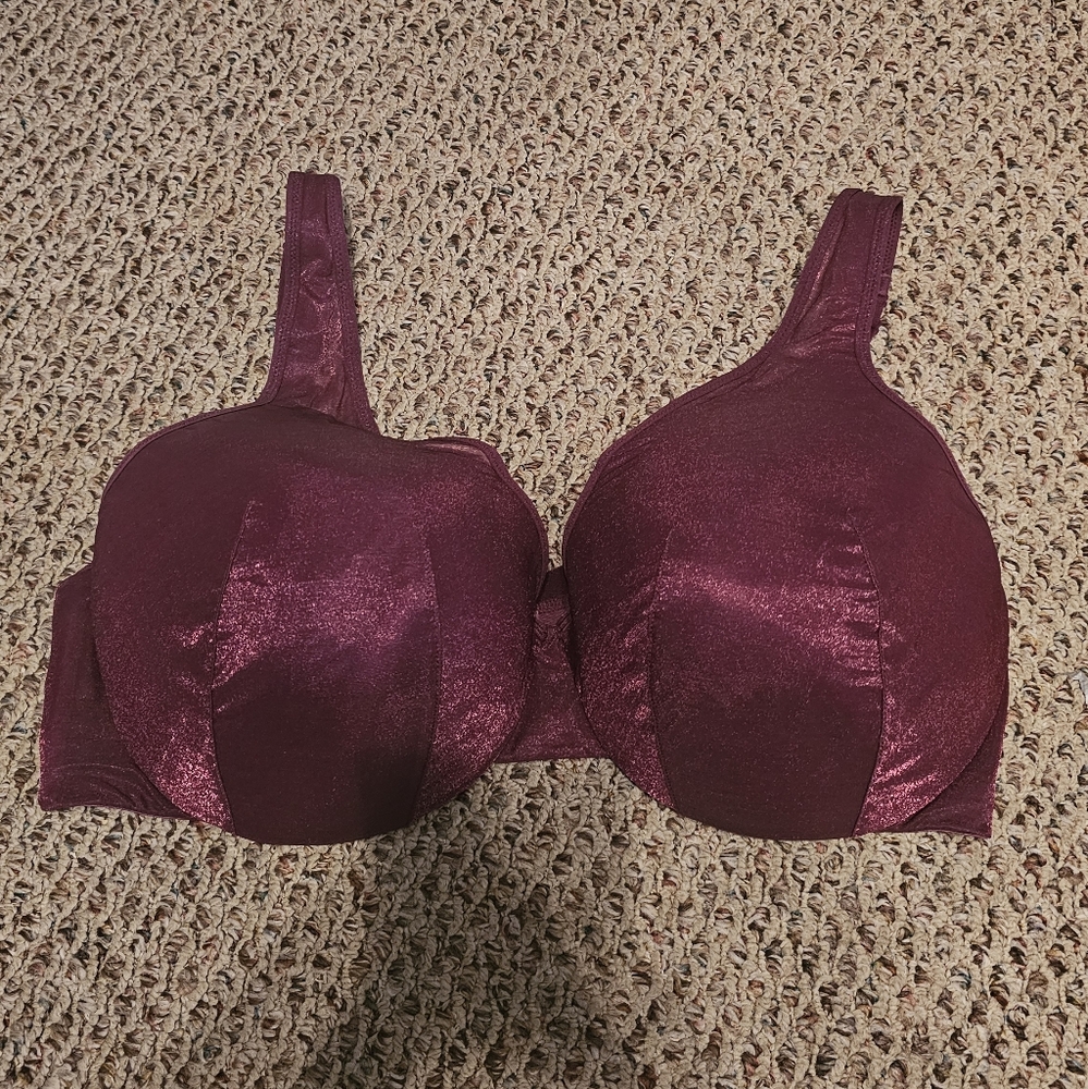 Cacique Purple Full-Coverage Bra with Molded Cups
